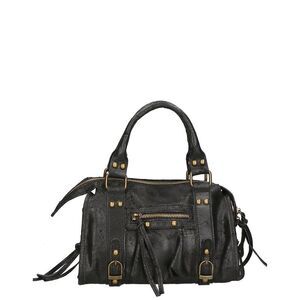 Chiara Ferretti Suede Satchel, Black